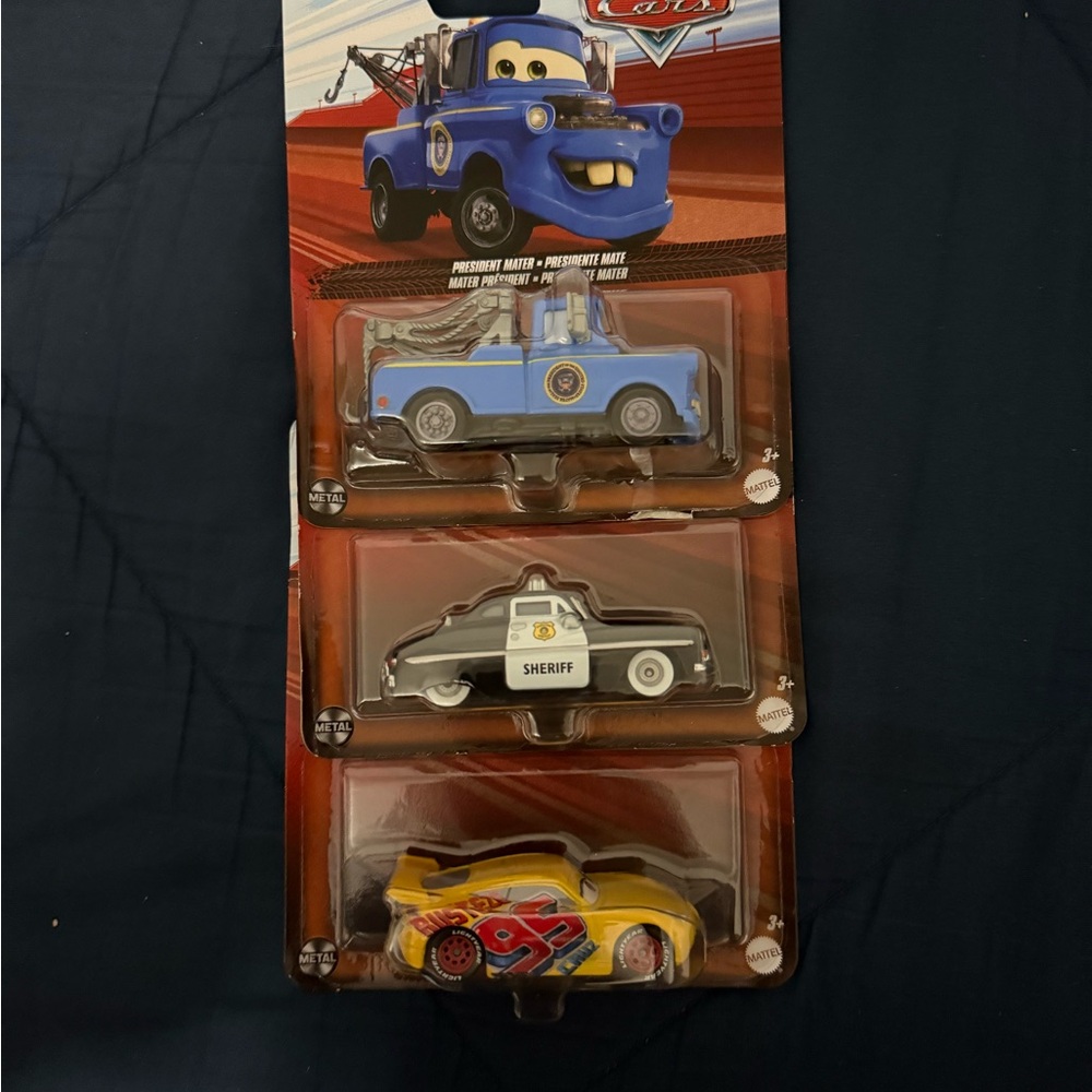 Disney Cars Blue and Black Die-Cast Vehicle Set